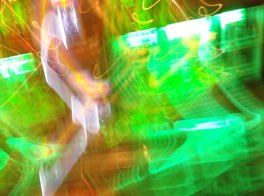 Abstract green glow light photography by Michelle Scullion
