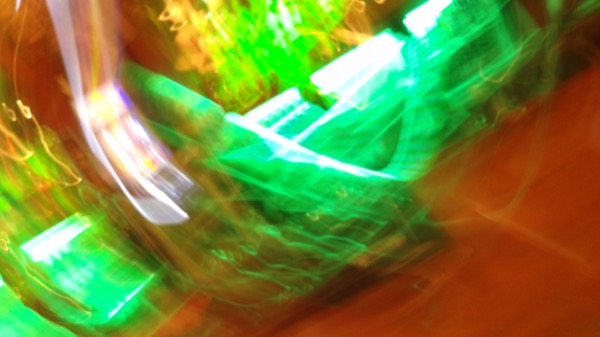 Abstract green glow light photography by Michelle Scullion