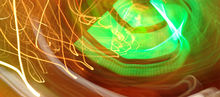 Abstract green glow light photography by Michelle Scullion